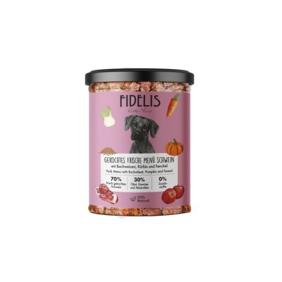 FIDELIS DOG MENU' MAIALE, GRANO SARACENO, ZUCCA E FINOCCHIO 400GR