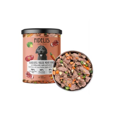 FIDELIS DOG MENU' MANZO, PATATA DOLCE, MELA BROCCOLI 400GR