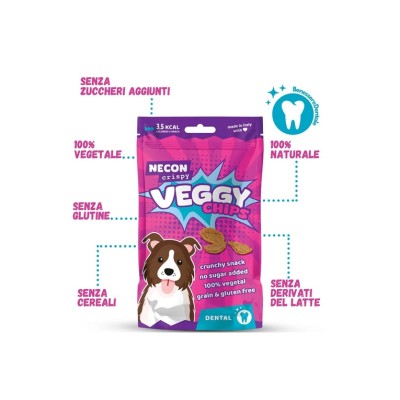 NECON DOG VEGGY CHIPS DENTAL 85GR