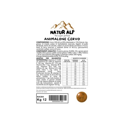NATUR ALP ANIMALONE DOG ADULT CERVO 12KG