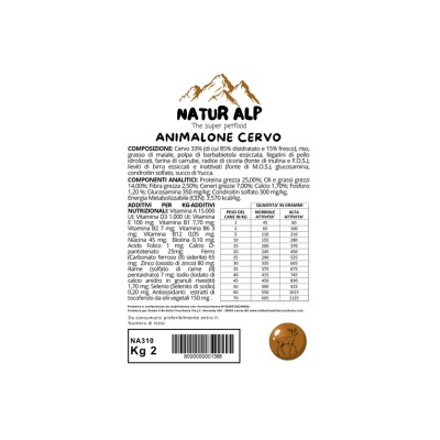 NATUR ALP ANIMALONE DOG ADULT CERVO 2KG