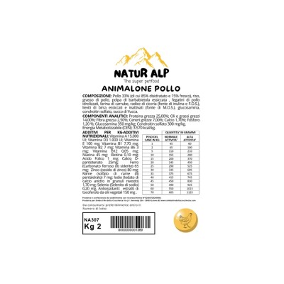 NATUR ALP ANIMALONE DOG ADULT POLLO 2KG
