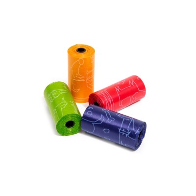 LEOPET SACCHETTI IGIENICI 20 STRAPPI COLORATI 4 ROTOLI