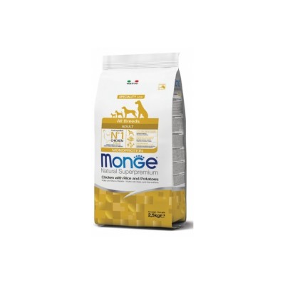 MONGE NATURAL SUPERPREMIUM DOG ADULT POLLO, RISO E PATATE 2,5KG