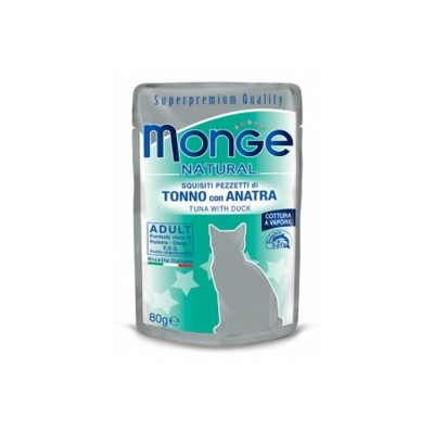 MONGE CAT BUSTA NATURAL TONNO E ANATRA 80GR