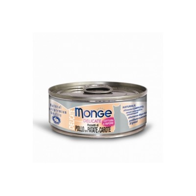 MONGE CAT LATTINA DELICATE POLLO, PATATE E CAROTE 80GR