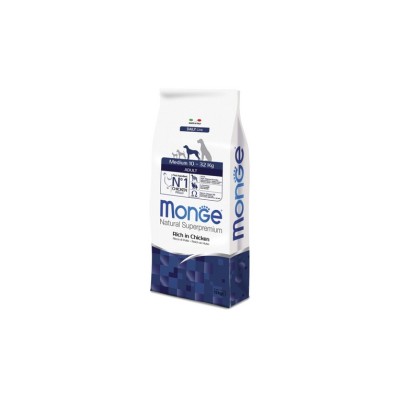 MONGE NATURAL SUPERPREMIUM DOG MEDIUM ADULT POLLO 12KG