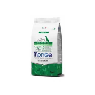 MONGE NATURAL SUPERPREMIUM DOG MAXI PUPPY&JUNIOR 12KG