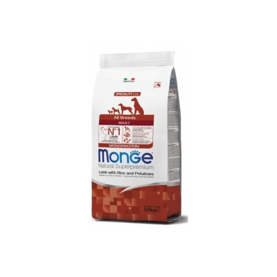 MONGE NATURAL SUPERPREMIUM DOG ADULT AGNELLO, RISO E PATATE 2,5KG