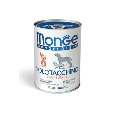 MONGE MONOPROTEICO SOLO TACCHINO 400GR
