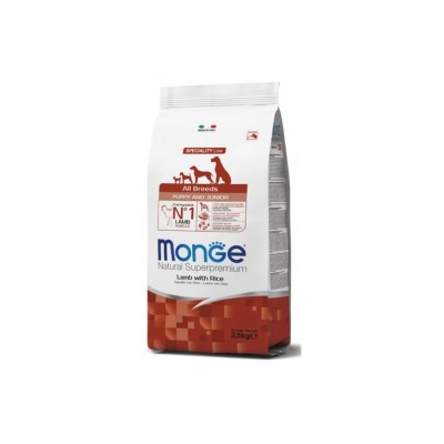MONGE NATURAL SUPERPREMIUM DOG PUPPY&JUNIOR AGNELLO, RISO E PATATE 12KG