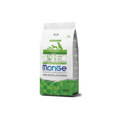 MONGE NATURAL SUPERPREMIUM DOG ADULT CONIGLIO, RISO E PATATE 12KG