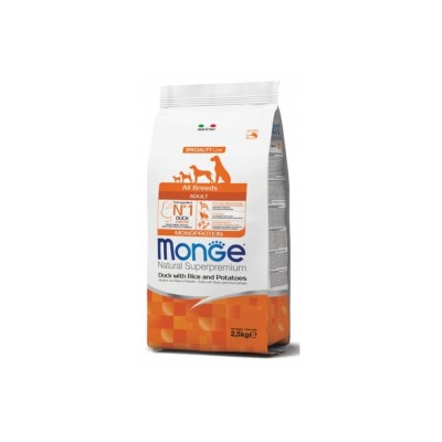 MONGE NATURAL SUPERPREMIUM DOG ADULT ANATRA, RISO E PATATE 12KG