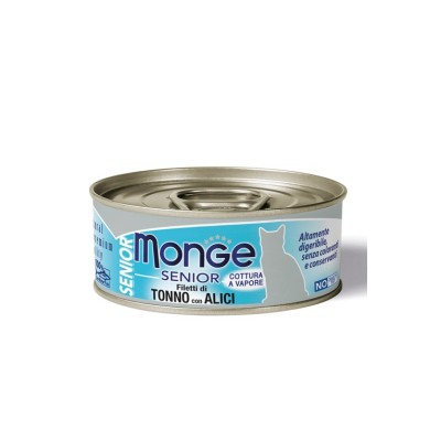 MONGE CAT LATTINA SENIOR TONNO ALICI 80GR
