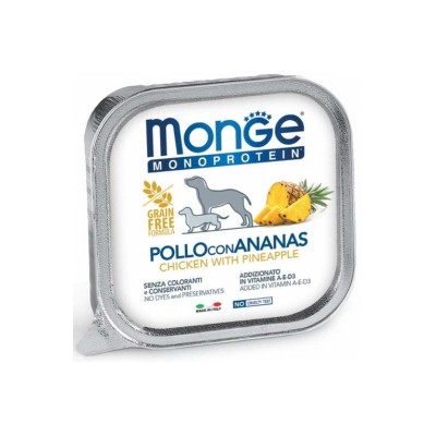 MONGE MONOPROTEICO SOLO POLLO ANANAS 150GR