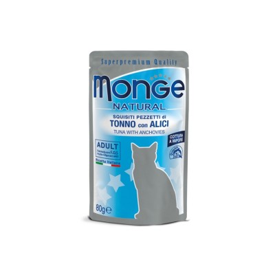 MONGE CAT BUSTA NATURAL TONNO CON ALICI 80GR