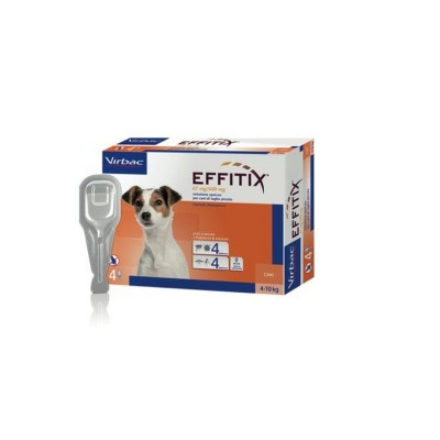 VIRBAC EFFITIX CANI SMALL 4-10KG 4 PIPETTE