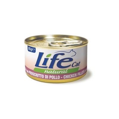 LIFE CAT FILETTI DI  POLLO E PROSCIUTTO 85GR
