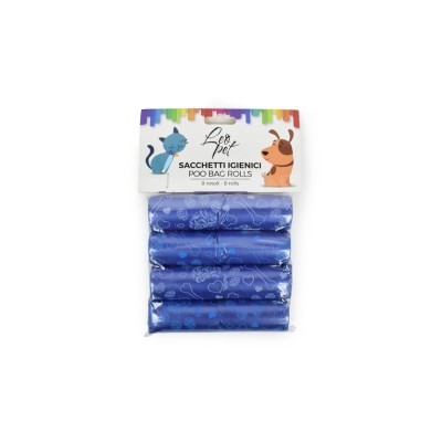 LEOPET SACCHETTI IGIENICI BLU 8 ROTOLI 8X20