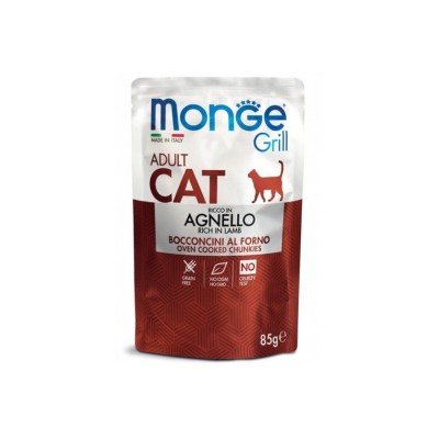 MONGE CAT GRILL ADULT AGNELLO 85GR