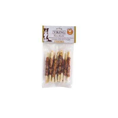 LEOPET VIKING BASTONCINO PELLE CON POLLO12CM
