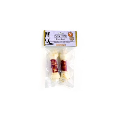 LEOPET VIKING OSSO ANNODATO CON POLLO 14 CM 70GR