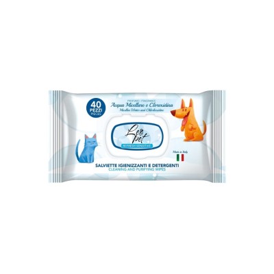 LEOPET SALVIETTE ACQUA MICELLARE E CLOREXIDINA 40pz