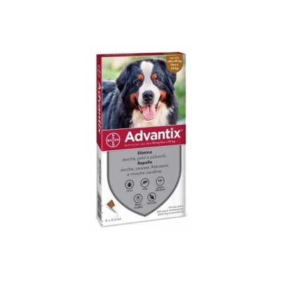 ADVANTIX SPOT ON ANTIPARASSITARIO PER CANI 40-60 KG 4 PIPETTE