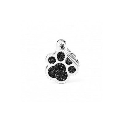 MY FAMILY MEDAGLIETTA IDENTIFICATIVA ZAMPA S NERO GLITTER