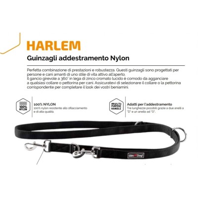 GIMBORN GUINZAGLIO ADD HARLEM NERO 2,5*200CM