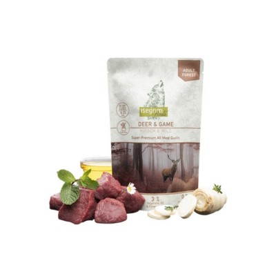 INSEGRIM ADULT CERVO E SELVAGGINA CON PASTINACA, OLIO DI
SEMI DI LINO ED ERBE DELLA FORESTA 410GR