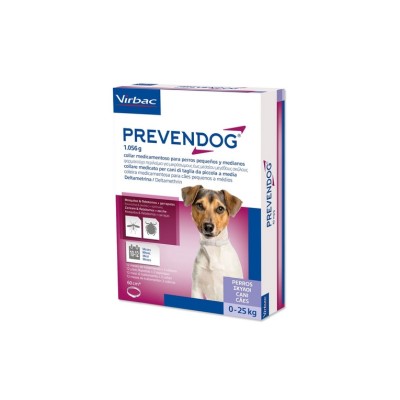VIRBAC PREVENDOG COLLARE ANTIPARASSITARIO SOTTO I 25KG - 1 COLLARE 60CM