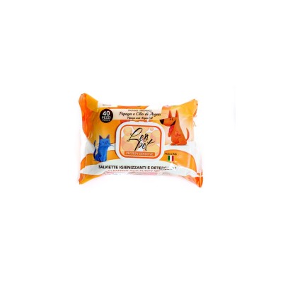LEOPET SALVIETTE PAPAYA E OLIO ARGAN 40PZ