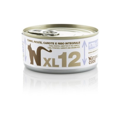 NATURAL CODE XL12 TONNO, PATATE, CAROTE E RISO INTEGRALE 170GR