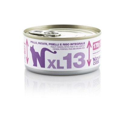 NATURAL CODE XL13 POLLO, PATATE, PISELLI E RISO INTEGRALE 170GR