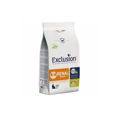 EXCLUSION VET CAT RENAL 1 MAIALE, PISELLI E RISO 1,5KG