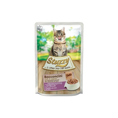 STUZZY CAT JELLY PROSCIUTTO VITELLO 85GR