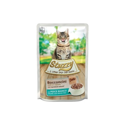 STUZZY CAT JELLY PESCE BIANCO 85GR