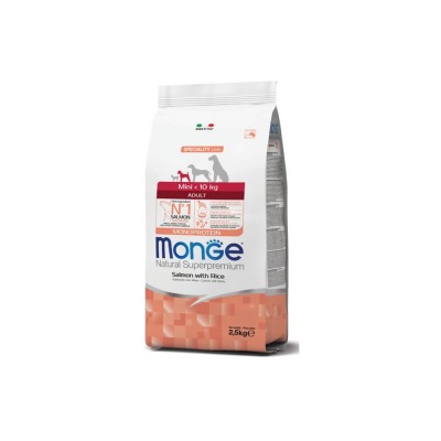 MONGE NATURAL SUPERPREMIUM MINI ADULT SALMONE E RISO 2,5KG