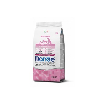 MONGE NATURAL SUPERPREMIUM DOG PUPPY&JUNIOR MAIALE E RISO 2,5KG