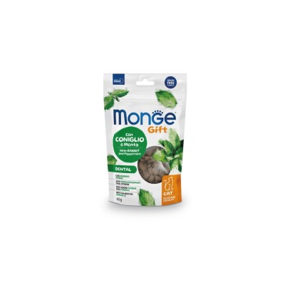 MONGE GIFT CAT DENTAL CONIGLIO E MENTA 60GR