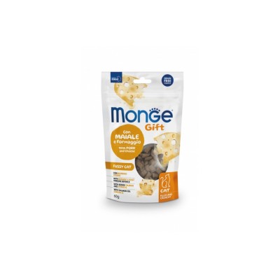 MONGE GIFT CAT FUSSY MAIALE E FORMAGGIO 60GR