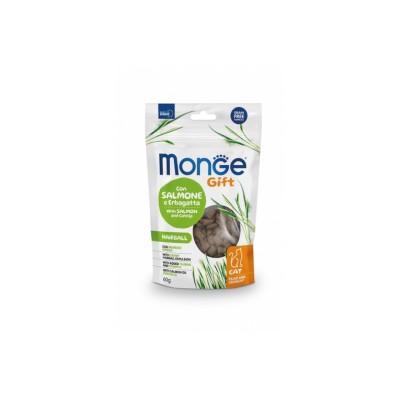 MONGE GIFT CAT HAIRBALL SALMONE ERBA GATTA 60GR