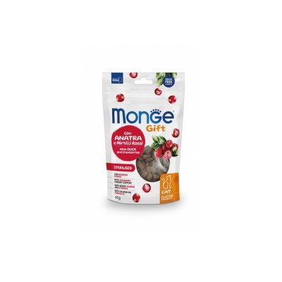 MONGE GIFT CAT STER ANATRA MIRTILLO 60GR