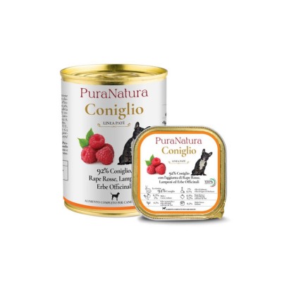 PURA NATURA MONOP. CONIGLIO E LAMPONE 400GR