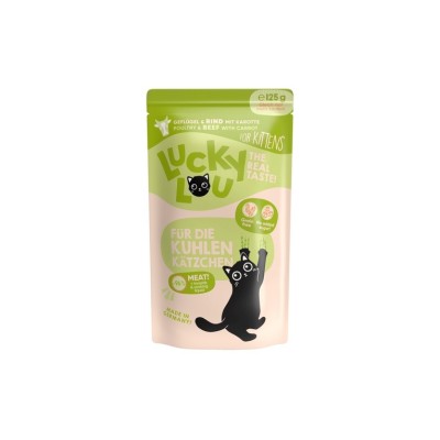 LUCKY LOU KITTEN POLLO E MANZO 125GR