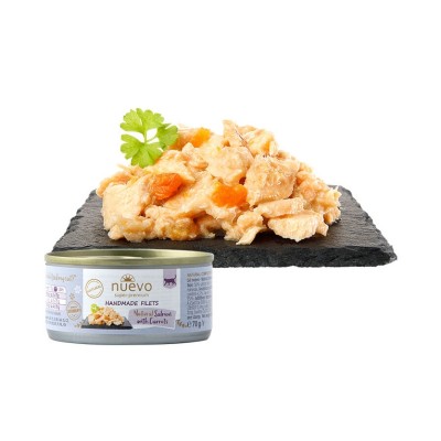 NUEVO CAT FILETTI HANDMADE SALMONE E CAROTE 70GR NUEVO CAT FILETTI HANDMADE SALMONE E CAROTE 70GR