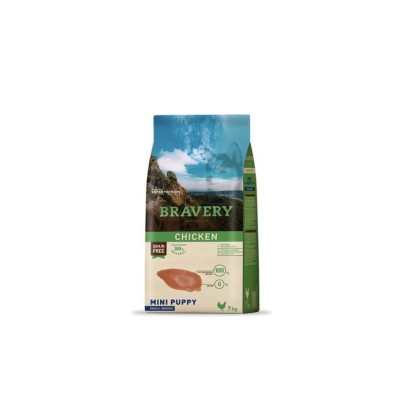 BRAVERY DOG PUPPY MINI GRAIN FREE POLLO 2KG