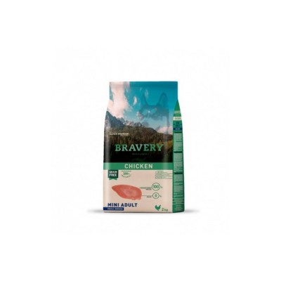 BRAVERY DOG ADULT MINI GRAIN FREE POLLO 2KG BRAVERY DOG ADULT MINI GRAIN FREE POLLO 2KG