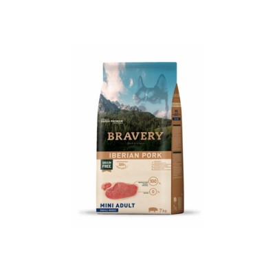 BRAVERY DOG ADULT MINI GRAIN FREE MAIALE 2KG